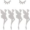 6Pcs Eyelash & Fairy Glitter Hotfix Rhinestone DIY-FH0003-48-1