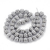 Electroplate Non-magnetic Synthetic Hematite Corrugated Beads Strands G-T061-109K-2