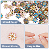 HOBBIESAY 100Pcs Multi-Petal Alloy Enamel Bead Caps FIND-HY0001-07-5