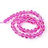 Synthetic Moonstone Beads Strands G-R375-6mm-B01-2