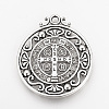 Tibetan Style Alloy Pendants X-TIBEP-Q078-01AS-RS-4