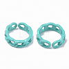 Spray Painted Alloy Cuff Rings X-RJEW-T011-29F-RS-2
