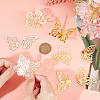CREATCABIN 12Pcs 6 Styles Acrylic Mirror Butterfly Cupcake Toppers FIND-CN0001-44-3