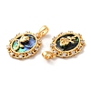 Brass Micro Pave Cubic Zirconia Pendants KK-I703-01A-G-3