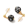 Sterling Silver Dangle Earrings EJEW-K273-21G-2
