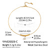 304 Stainless Steel Pave Clear Cubic Zirconia Pendant Necklaces for Women UD0766-2-1