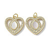 Brass Micro Pave Cubic Zirconia Pendants KK-G485-34I-G-1