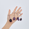 Natural Amethyst Keychain G-DC0001-25-3