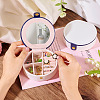 Round PU Leather & Plastic Jewelry Set Storage Box CON-TAC0014-06A-6