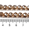 Transparent Electroplate Glass Beads Strands EGLA-N002-34C-C24-4