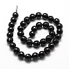 Natural Dyed & Heated Black Onyx Beads Strands X-G-D840-22-6mm-2