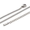12Pcs 2.2MM 304 Stainless Steel Twisted Chain Necklaces for Men Women NJEW-H093-17P-02-5