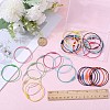 32Pcs 16 Colors Baking Paint Stainless Steel Cable Wire Keychain AJEW-SC0002-21-4