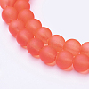 Transparent Glass Bead Strands GLAA-S031-8mm-27-1