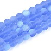 Frosted Transparent Glass Beads Strands LS-GLAA-T032-T6mm-MBB04-1