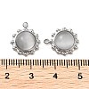 304 Stainless Steel with Cat Eye Pendants STAS-L022-362P-02-3