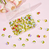 100Pcs 10 Colors Handmade Transparent Lampwork & Acrylic Pendants OACR-BM0001-04-5