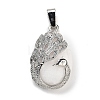 Natural White Jade Teardrop Pendants G-G112-03P-01-1