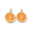 Brass Enamel Pendants KK-H072-14G-03-1
