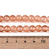 1Strand Light Salmon Transparent Crackle Glass Round Beads Strands X-CCG-Q001-8mm-05-4