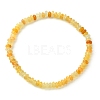 Natural Yellow Aventurine Flat Round Beaded Stretch Bracelets for Women BJEW-JB09717-02-1
