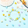 30Pcs 5 Colors Synthetic Coral Dyed Carved Beads BSHE-YW0001-19-4