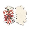 Single Face Printed Wood Big Pendants WOOD-D025-06-1