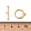 Brass Toggle Clasps KK-P340-33G-4
