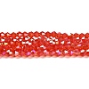 Transparent Electroplate Glass Beads Strands GLAA-F029-4mm-A14-1