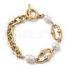 Stainless Steel Cable Chains Link Bracelets BJEW-F485-02G-4