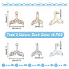 32Pcs 2 Colors Zinc Alloy Colorful Rhinestone Pendants FIND-GA0002-71-2