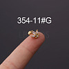316L Stainless Steel Micro Pave Cubic Zirconia Cartilage Earrings WG094CA-29-1