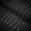 Beebeecraft 6Pcs Brass Snake Chain Necklaces Set for Men Women MAK-BBC0001-07-4