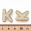 Brass Micro Pave Cubic Zirconia Pendants KK-N254-06G-K-3