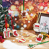 1 Bag Christmas Theme Wood Cross Stitch Kits WOOD-SC0002-24-5