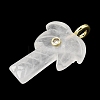 Natural Quartz Crystal Carved Pendants G-C282-04A-2