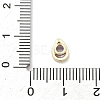 Teardrop Brass Micro Pave Cubic Zirconia Cabochons KK-P345-13G-B03-3