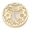 Christmas Series Wax Seal Brass Stamp Head AJEW-M037-01G-21-2