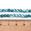 AB Color Plated Transparent Glass Beads Strands GLAA-G127-01-02I-2