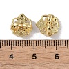 Brass Micro Pave Cubic Zirconia Slide Charms KK-E110-11G-3