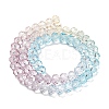 Transparent Painted Glass Beads Strands X1-DGLA-A034-T6mm-A15-5