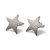 Non-Tarnish 304 Stainless Stud Earring Findings STAS-M314-02B-P-1