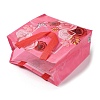 Mother's Day Theme Printed Flower Non-Woven Reusable Folding Gift Bags with Handle ABAG-F009-C04-3