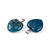 Natural Dragon Veins Agate Pendants G-N0325-14A-2
