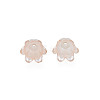 6-Petal Imitation Jelly Acrylic Bead Caps JACR-T002-02D-3