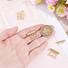 3Pcs 3 Holes Brass Slide Lock Clasps KK-BBC0027-60B-3