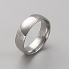 201 Stainless Steel Simple Plain Band Ring for Men Women RJEW-WH0015-01C-1