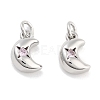 Brass Micro Pave Cubic Zirconia Pendants KK-P271-01P-A-1