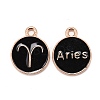 Alloy Enamel Pendants X-ENAM-S124-01B-08A-1