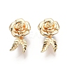 Magnetic Brass Clip on Earring Findings KK-G436-05G-1